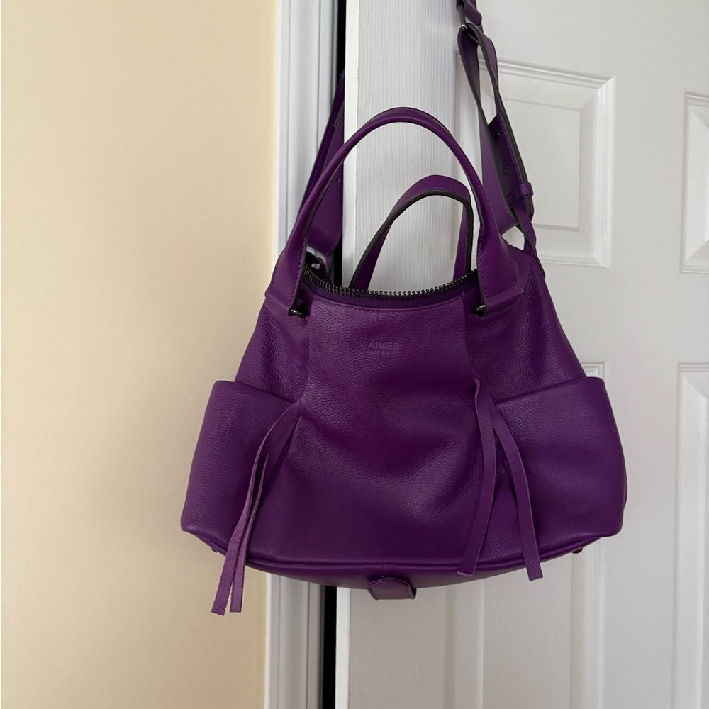 Aimee Kestenberg Vibrant Purple Leather Satchel